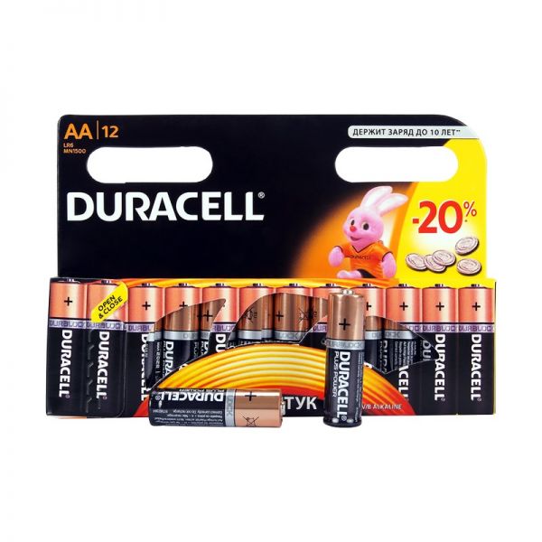Alkaline batteries Duracell AA 1.5V LR6, MN1500 art. 34OD