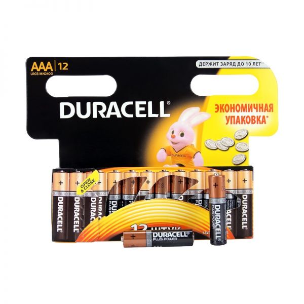 Alkaline batteries Duracell AAA 1.5V LR03, MN2400 art. 34OE