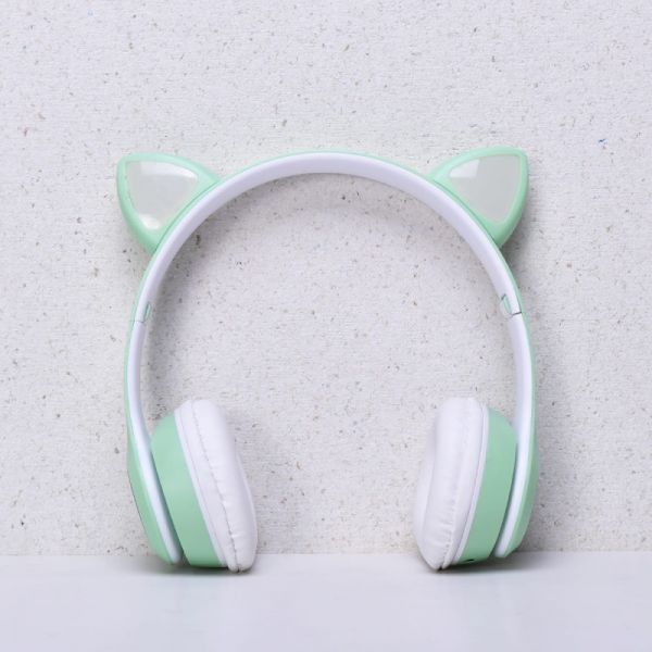 Wireless headphones Cat Ear Green art 1160
