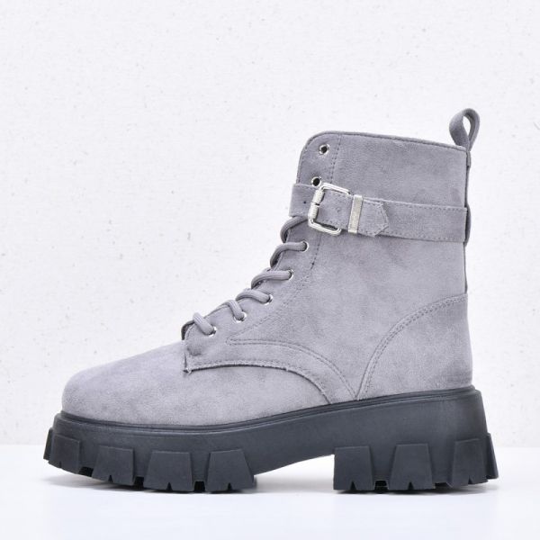 Women's boots Niunailun Gray without fur art md806-3